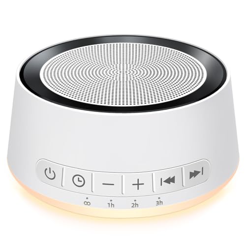 White Noise Sound Machine with 12-Color Night Light & 30 Soothing Sounds