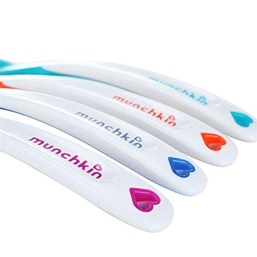 Safety Baby Spoons, White Hot Tip, BPA Free, 4 Pack