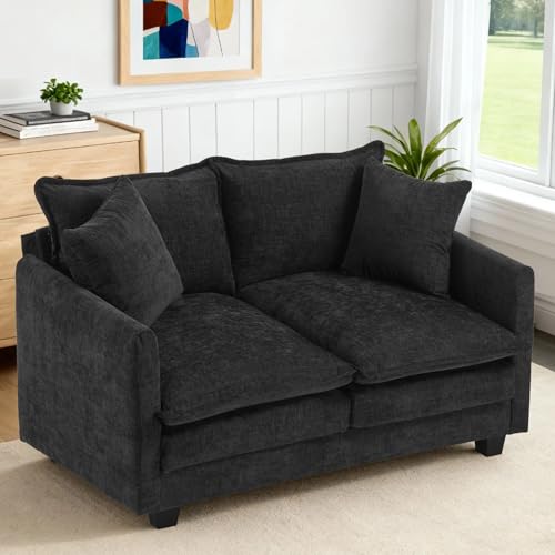 50-Inch Modern 2-Seater Loveseat Sofa with Deep Cushions and Pillows