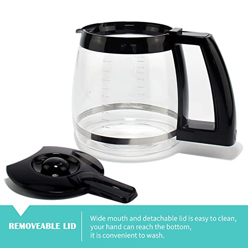 12-Cup Heat-Resistant Borosilicate Glass Coffee Carafe Replacement