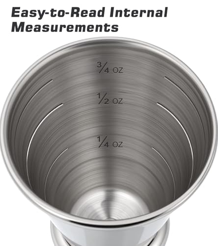 2-Pack Stainless Steel Japanese Style Cocktail Jiggers – Dual Measuring Cups