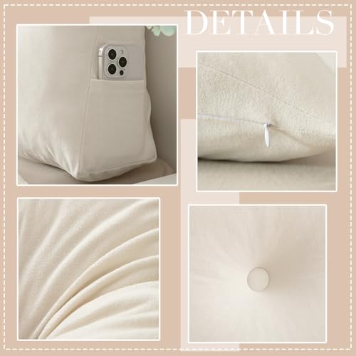 Wedge Headboard Pillow Twin XL - Plush Velvet Support Cushion