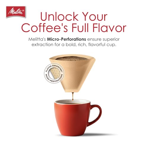 #4 Unbleached Natural Brown Cone Coffee Filters, 8-12 Cup (3 Pack)