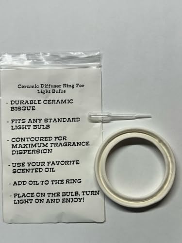 Ceramic Essential Oil Lamp Ring Diffuser for Standard Light Bulbs