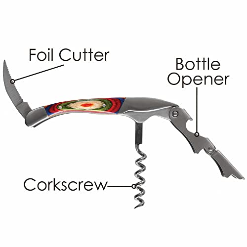 Totally Bamboo Marrakesh Collection Waiter's Friend Wine Opener with Corkscrew & Bottle Opener - Bottle Opener Variation