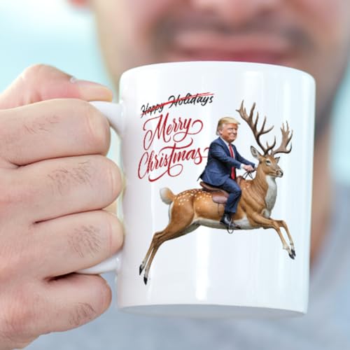 Funny Patriots Cave Christmas Coffee Mug 11 oz – President Caricature Cup