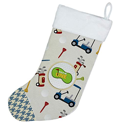 Golf Hole in One Christmas Stocking - 18in x 11in, Double-Sided, US Made