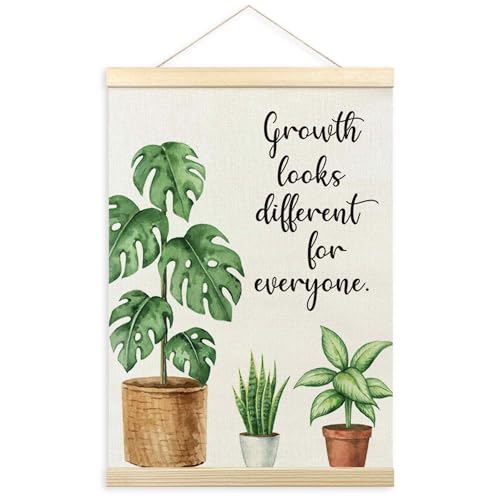 TLESKE Mental Health Wall Art Poster with Wood Hanger Frame 12x16