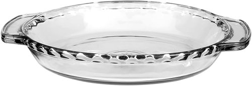 Anchor Hocking 9.5-Inch Deep Pie Plate - Clear Glass Design for Perfect Baking Results