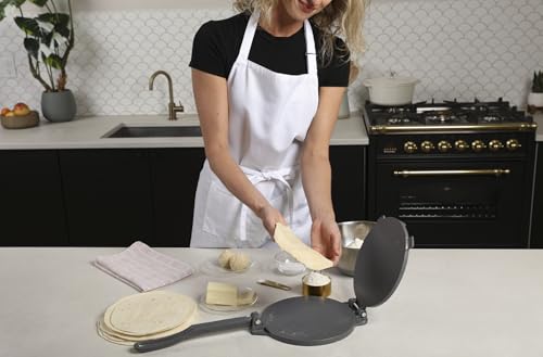 8-Inch Cast Iron Tortilla Press – Heavy Duty Empanada & Flatbread Maker