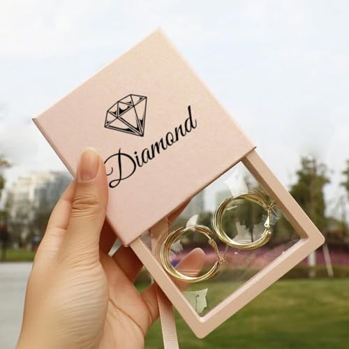 Custom Logo 3D Floating Jewelry Display Box with PE Film Case