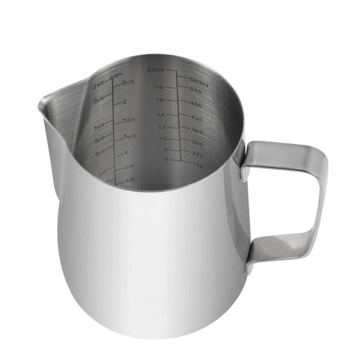 Kichwit Stainless Steel Measuring Cup, Metal Measuring Cup with Handle, 20oz / 600ml / 2.4 Cups