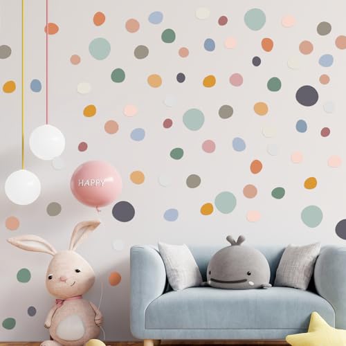 300 Pcs Irregular Polka Dot Wall Decals, Boho Peel and Stick Vinyl Stickers