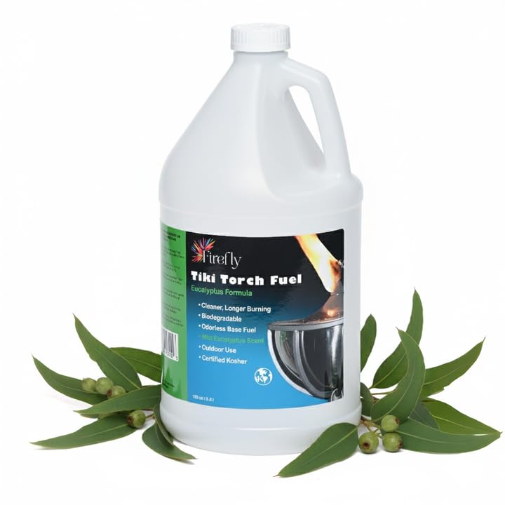 Eucalyptus Tiki Torch Fuel - Clean Burn & Smokeless Lamp Oil (1 Gallon)