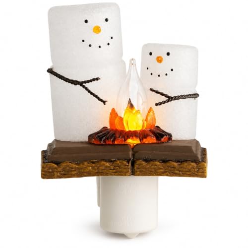 S'mores Campfire Night Light - Rustic Camping Decor for Bedroom & Home