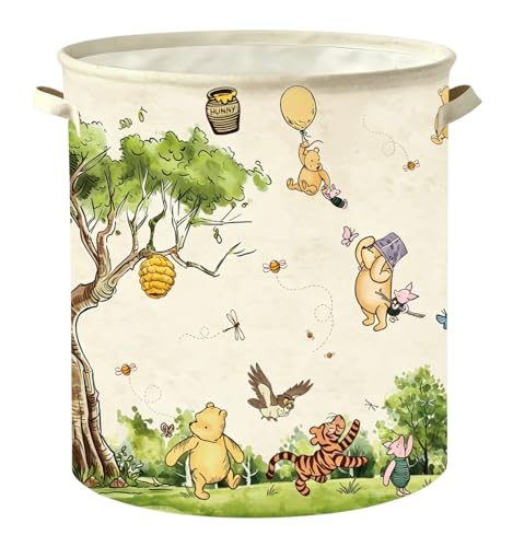 Extra Large Canvas Nursery Laundry Hamper - Waterproof Toy Storage Bin