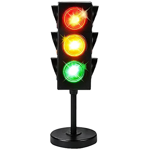11-Inch Traffic Light Table Lamp for Kids Room Decor
