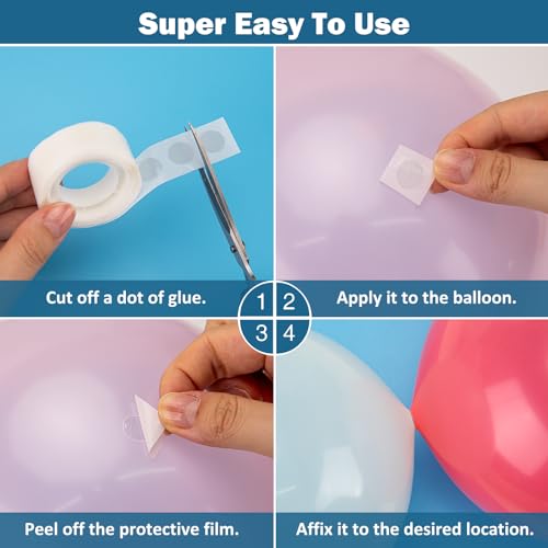 Balloon Arch Strip Kit - 32.8 ft Tape & 200 Glue Dots for Parties