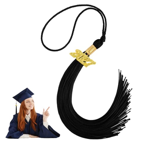 2027 Graduation Cap Tassel with Gold Year Charm, Premium Polyester Tassel