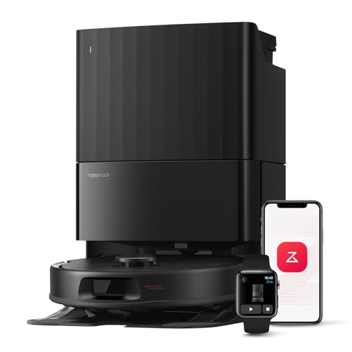 Roborock Qrevo Robot Vacuum and Mop, 8000Pa Suction, All-in-One Dock, Black