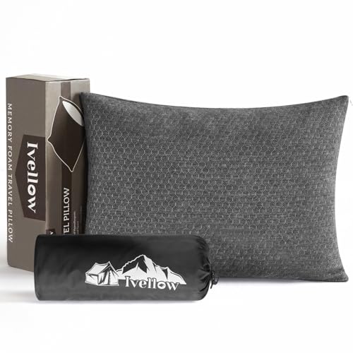 Travel Pillow for Camping - Soft Shredded Memory Foam, Compact & Lightweight