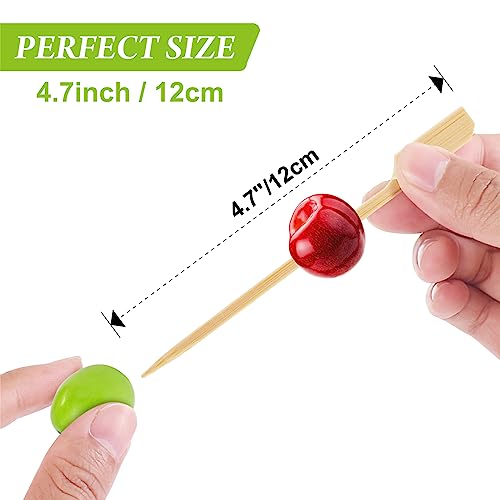 300-Piece Bamboo Cocktail Picks, 4.7-Inch Paddle Skewers for Appetizers
