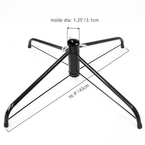 Folding Christmas Tree Stand for 3-6 Ft Artificial Trees - 16.9 Inch Base