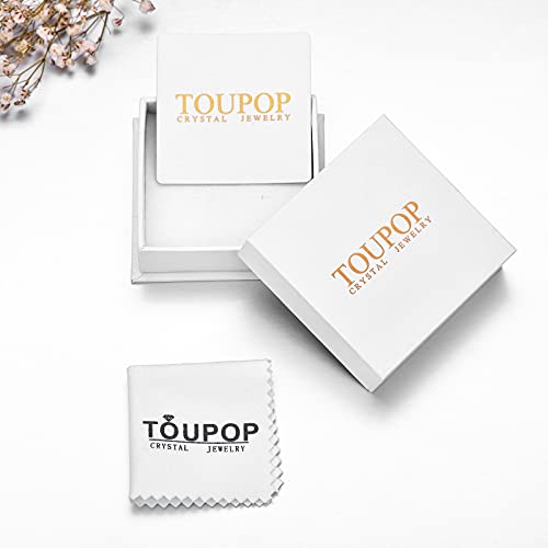 TOUPOP Father and Daughter Necklace Set 925 Silver Heart Pendant from Dad B