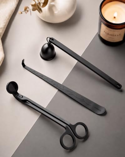 Stainless Steel Candle Wick Trimmer Set - Snuffer & Dipper Kit
