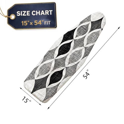Seewan Cotton Ironing Board Cover 15x54 Inch Heat & Stain Resistant