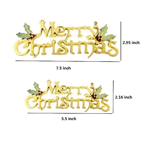 Alfyng 10 Pcs Merry Christmas Hanging Signs Decor for Tree & Wreaths