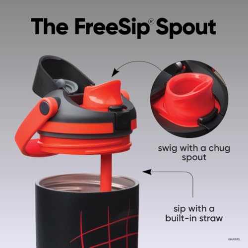 Insulated Stainless Steel Water Bottle with 2-in-1 Spout 30 oz