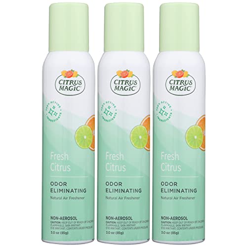 Citrus Odor Eliminator Air Freshener Spray - Non-Aerosol, 3 oz (3-Pack)