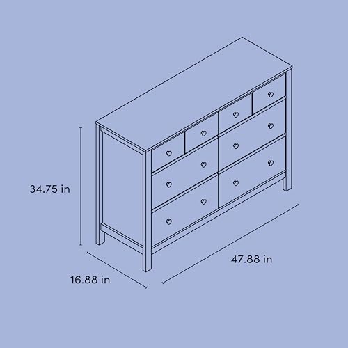 6-Drawer Nursery Dresser, Modern Wood Bedroom Storage with Safety Interlock