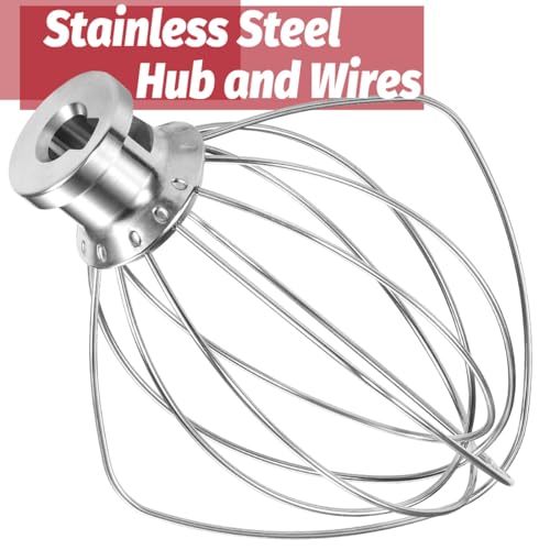 6-Wire Stainless Steel Whisk Attachment for 4.5 and 5 Quart Tilt-Head Mixers