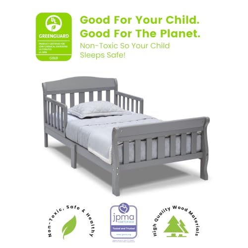 Delta Children Toddler Bed & Waterproof Mattress Set - Grey