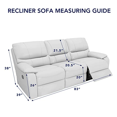 Reversible 3-Seat Recliner Couch Cover - Gray/Light Gray