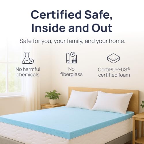Sure2Sleep 3 Inch Gel Swirl Memory Foam Mattress Topper - Queen Size