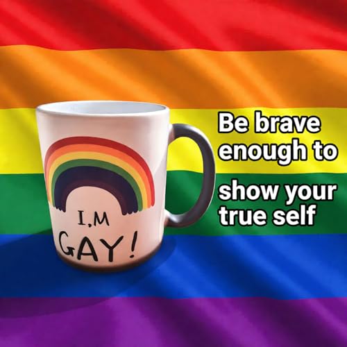 Rainbow Hidden Message Heat Change Mug 11 oz - Funny Gag Gift