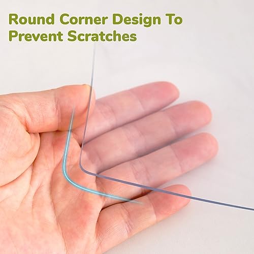 14 x 24 Inch Clear PVC Table Protector Mat - Waterproof Desk Cover