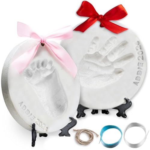 Baby Handprint & Footprint Clay Keepsake Kit - DIY Newborn Ornament Set
