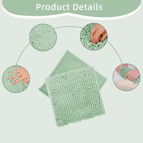 10x10 Green Locker Rug, Soft Microfiber Non-Slip School Locker Carpet