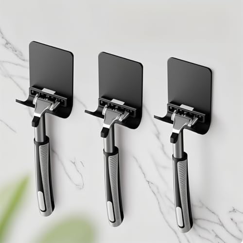 Heavy Duty Self-Adhesive Razor Holder Hooks - 2 Pack