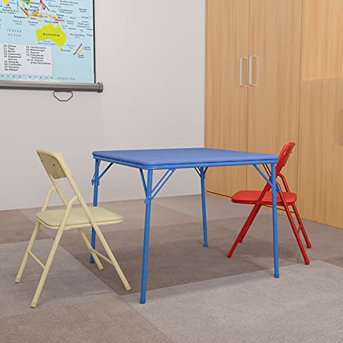 3-Piece Kids Folding Table and Chair Set for Playrooms and Classrooms
