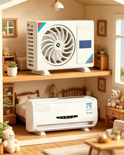 1:12 Scale Miniature Split Air Conditioner Set for Dioramas and Displays