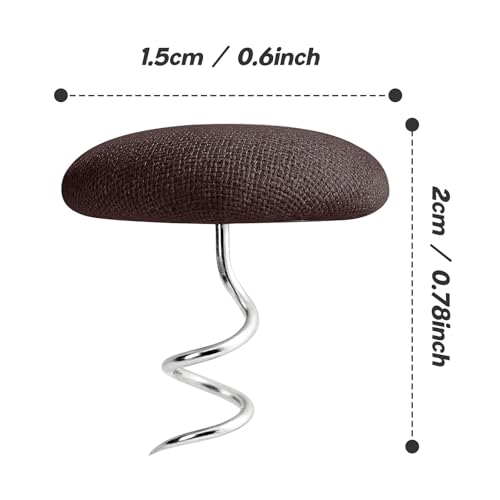 Dark Brown Upholstery Twist Pins - 12 Pack for Slipcovers & Bed Skirts