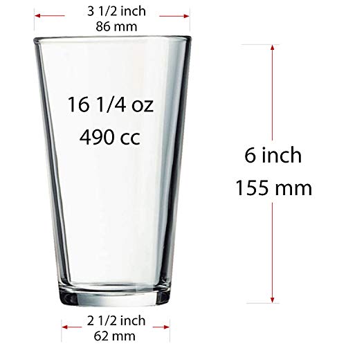 16 oz Drinking Glasses Set - 12-Piece Clear Glass Tumbler and Pint Cup Set