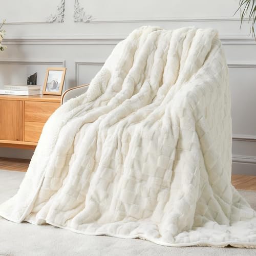 15lbs Weighted Blanket, Dual-Sided Fleece & Sherpa, 60x80