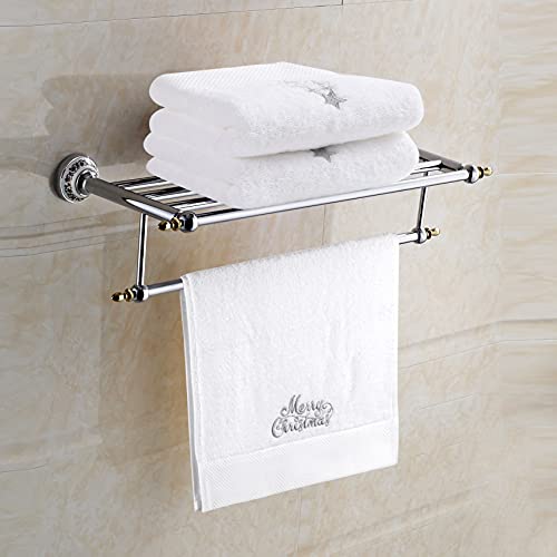 Quera 2 Pack White Christmas Tree Embroidered Hand Towels - Holiday Cotton Decor