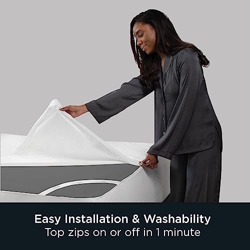 Aller-Ease Platinum Queen Waterproof Mattress Protector - Zip-Off Top